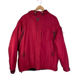 GAP Artic Expedition Men's Full Zip Hooded Jacket Red Size Large Heavy Coat